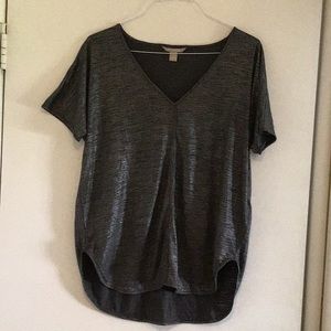 Banana Republic gray metallic shirt